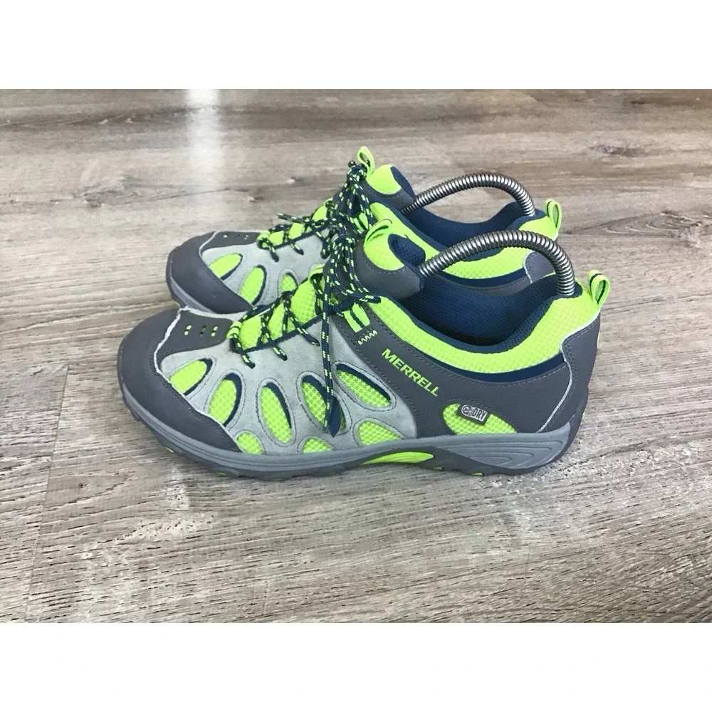 Merrell Hiking Chameleon Low Lace Boys Green Grey Size 7M Shoes MY52377